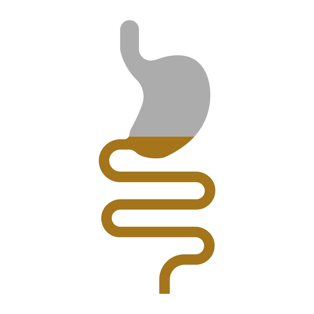 Diseño vectorial Estilo del icono de las tripas saludables