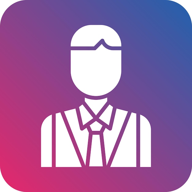 Diseño vectorial del estilo del icono de la tripulación de la cabina