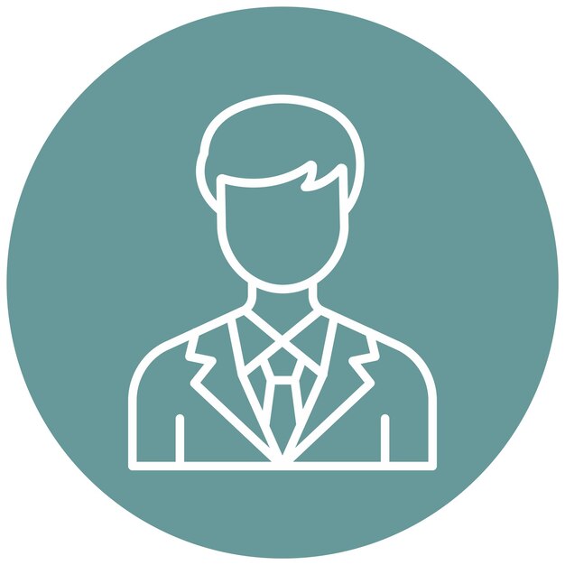 Diseño vectorial del estilo del icono de la tripulación de la cabina