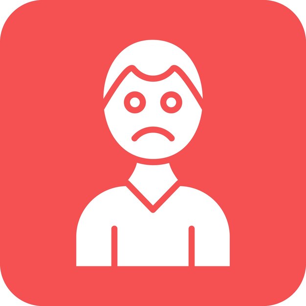 Diseño vectorial Estilo de icono triste