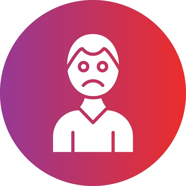 Diseño vectorial Estilo de icono triste