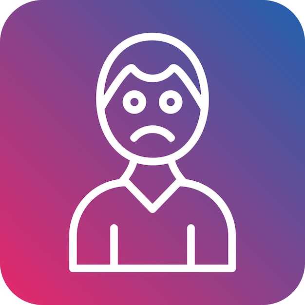 Diseño vectorial Estilo de icono triste