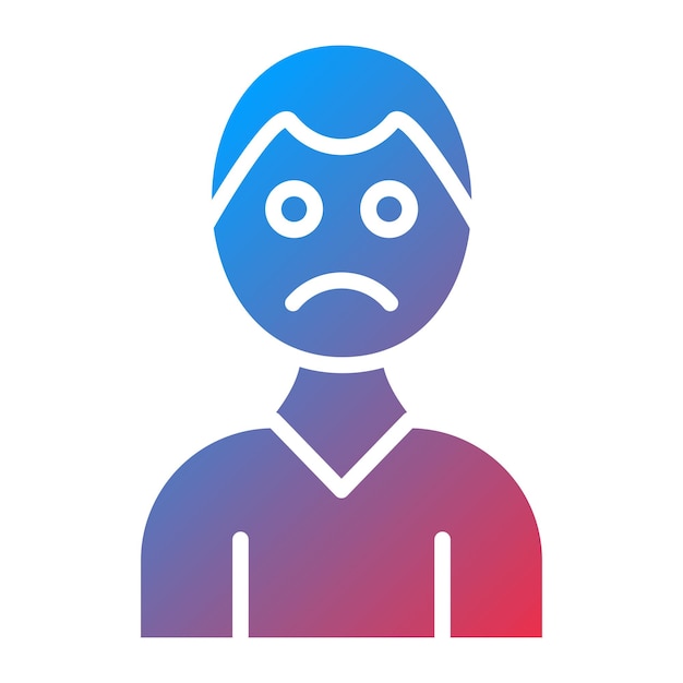 Diseño vectorial Estilo de icono triste