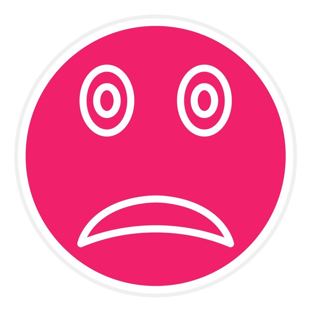 Diseño vectorial Estilo de icono triste