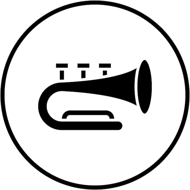 Diseño vectorial Estilo del icono de la trompeta de cuerno
