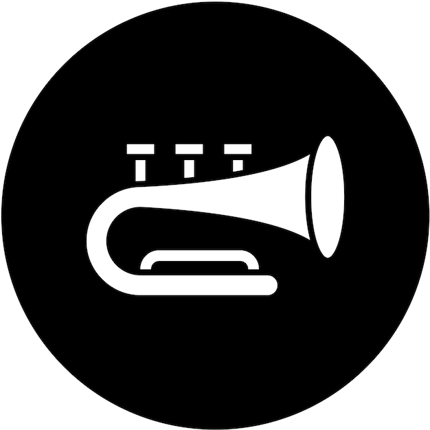 Diseño vectorial Estilo del icono de la trompeta de cuerno