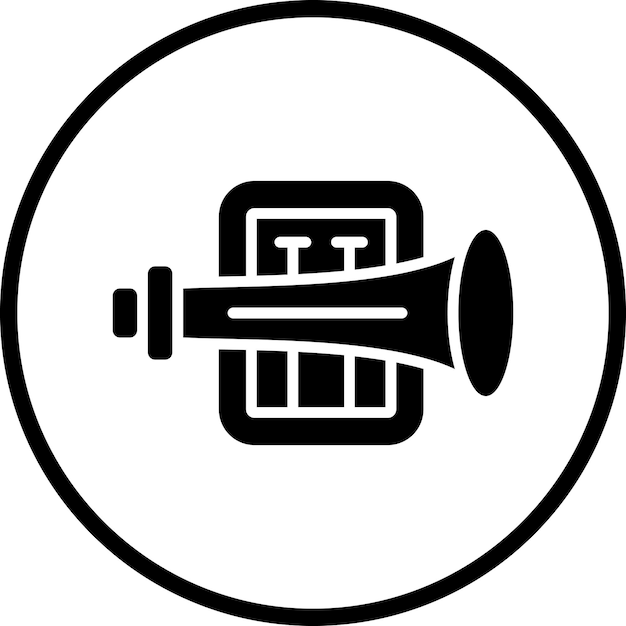Diseño vectorial Estilo del icono de la trompeta