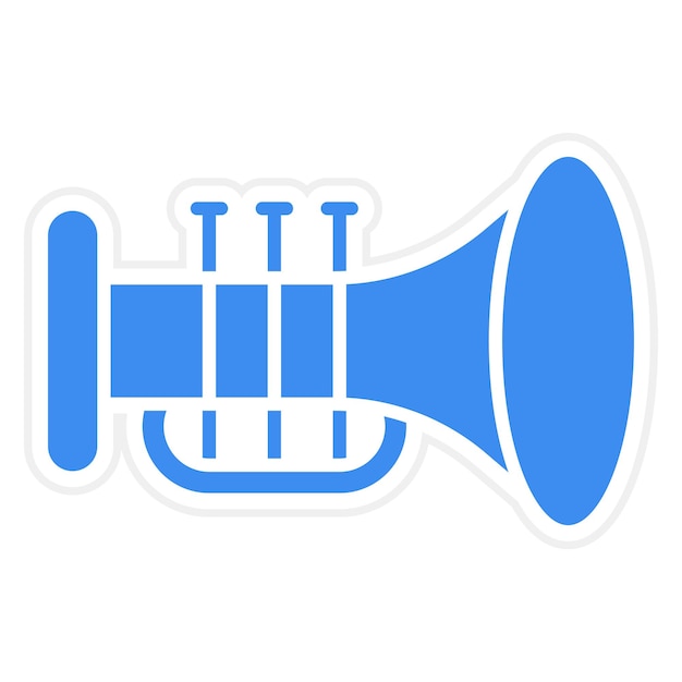 Diseño vectorial Estilo del icono de la trompeta