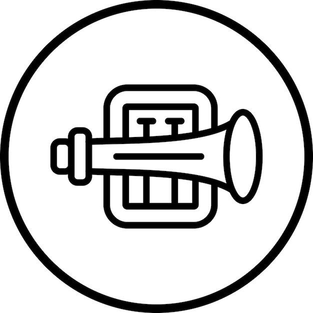 Diseño vectorial Estilo del icono de la trompeta