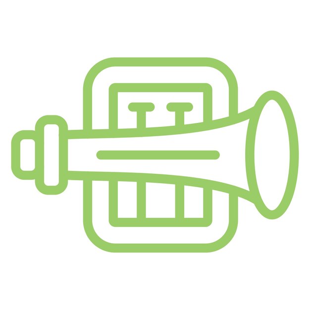 Diseño vectorial Estilo del icono de la trompeta