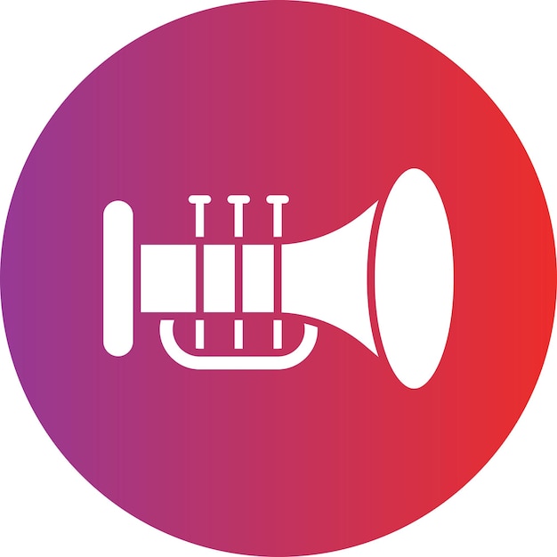 Diseño vectorial Estilo del icono de la trompeta