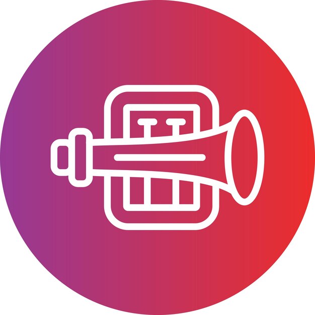 Diseño vectorial Estilo del icono de la trompeta