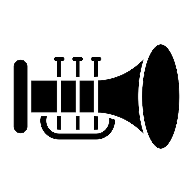 Diseño vectorial Estilo del icono de la trompeta