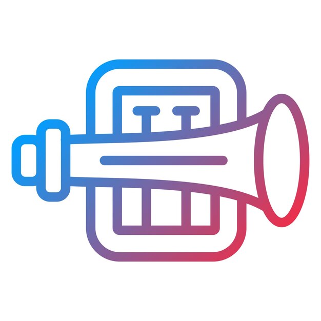 Diseño vectorial Estilo del icono de la trompeta