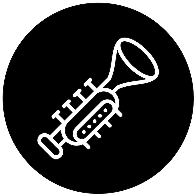 Diseño vectorial Estilo del icono de la trompeta