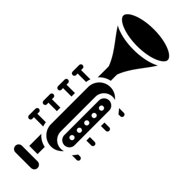 Diseño vectorial Estilo del icono de la trompeta