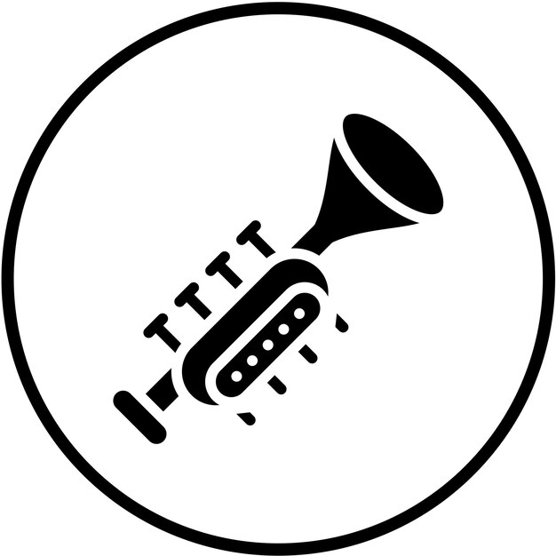 Diseño vectorial Estilo del icono de la trompeta
