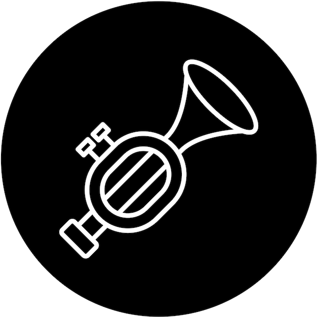 Diseño vectorial Estilo del icono de la trompeta