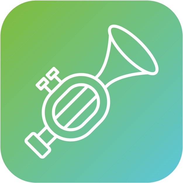 Diseño vectorial Estilo del icono de la trompeta