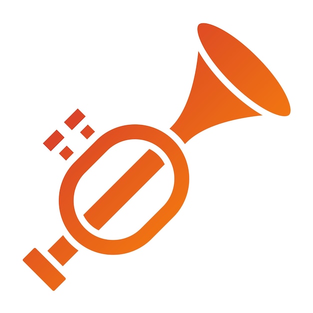 Diseño vectorial Estilo del icono de la trompeta