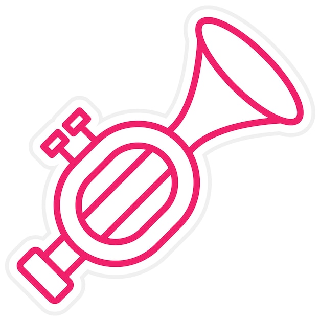 Diseño vectorial Estilo del icono de la trompeta