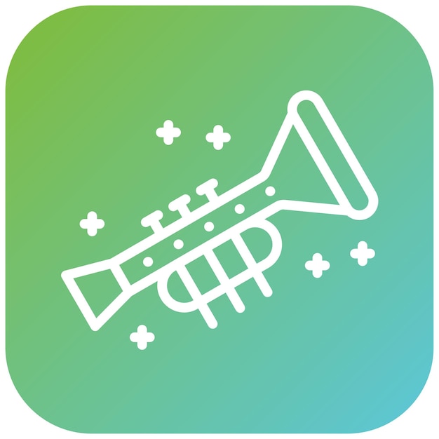 Diseño vectorial Estilo del icono de la trompeta