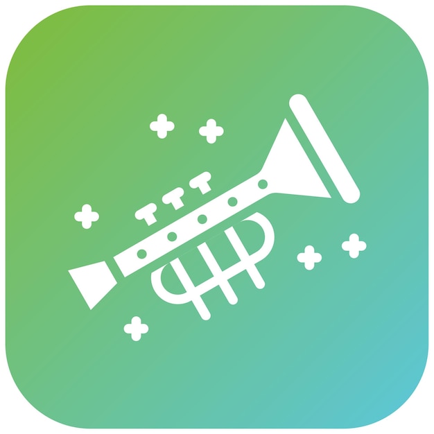 Diseño vectorial Estilo del icono de la trompeta
