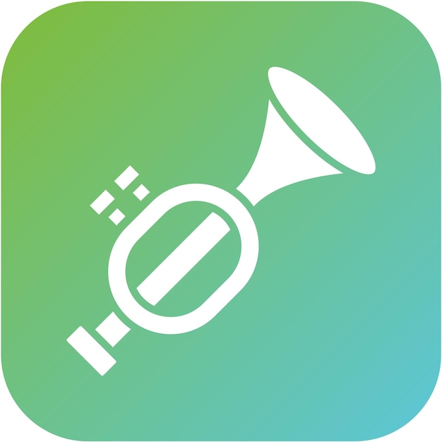 Diseño vectorial Estilo del icono de la trompeta
