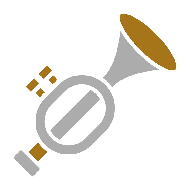 Diseño vectorial Estilo del icono de la trompeta