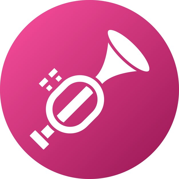 Diseño vectorial Estilo del icono de la trompeta