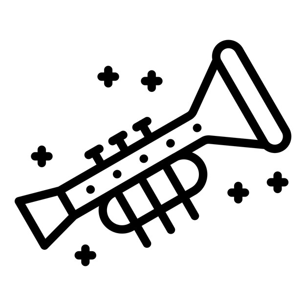 Diseño vectorial Estilo del icono de la trompeta