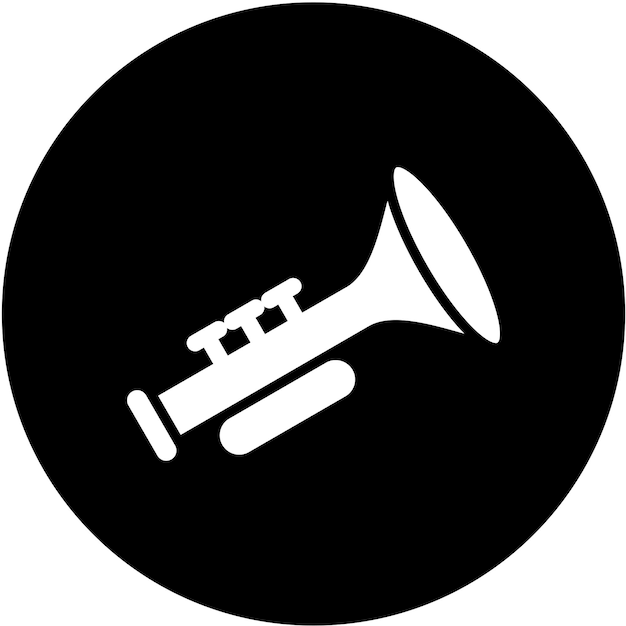 Diseño vectorial Estilo del icono de la trompeta