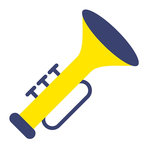 Diseño vectorial Estilo del icono de la trompeta