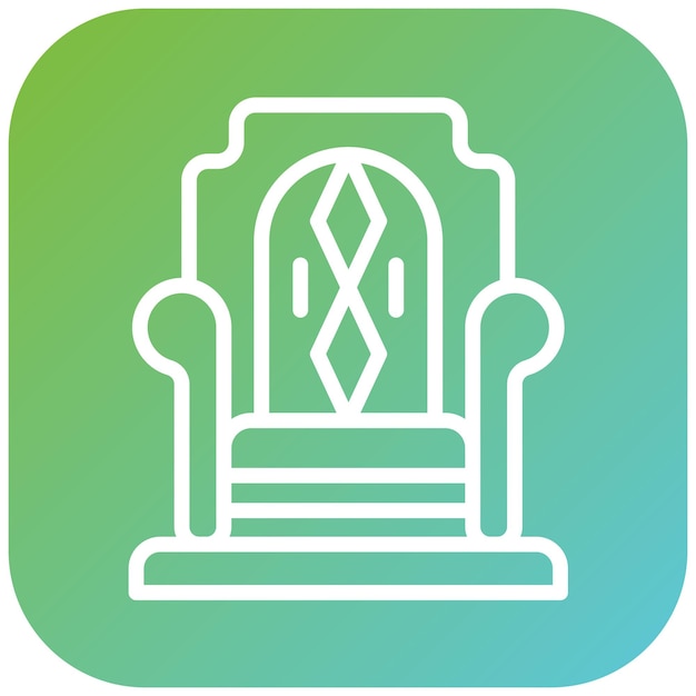 Diseño vectorial Estilo del icono del trono