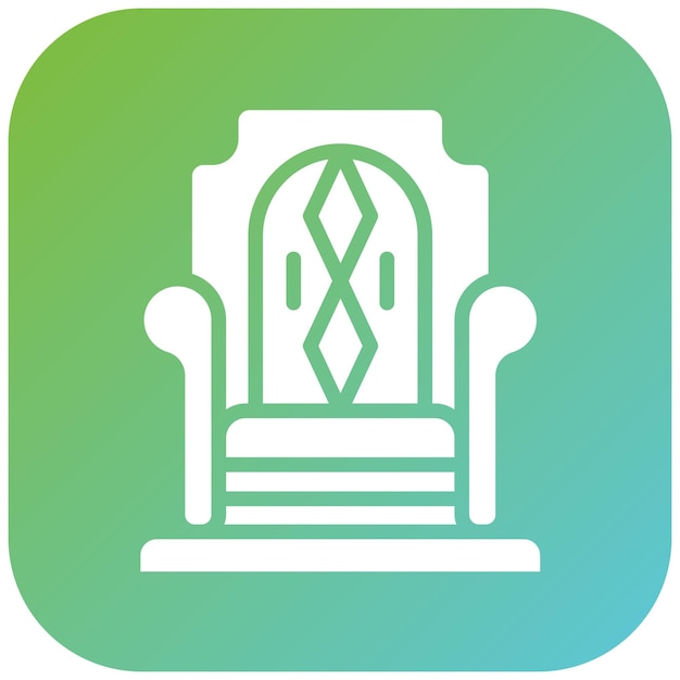 Diseño vectorial Estilo del icono del trono