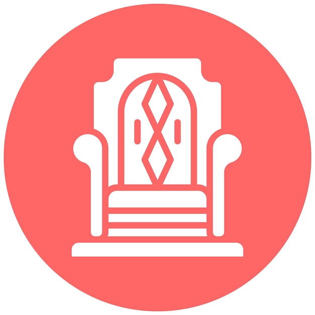 Diseño vectorial Estilo del icono del trono