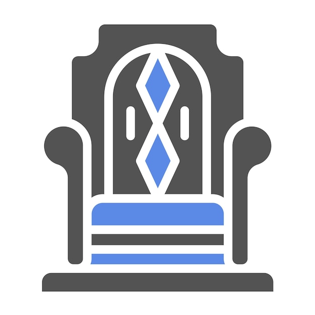 Diseño vectorial Estilo del icono del trono