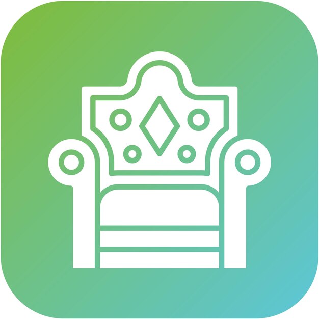 Diseño vectorial Estilo del icono del trono