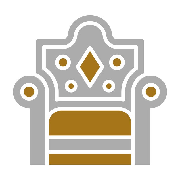 Diseño vectorial Estilo del icono del trono