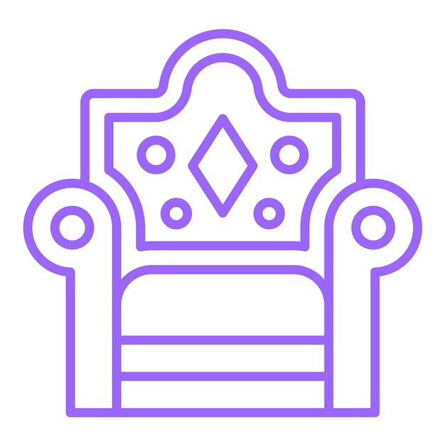 Diseño vectorial Estilo del icono del trono