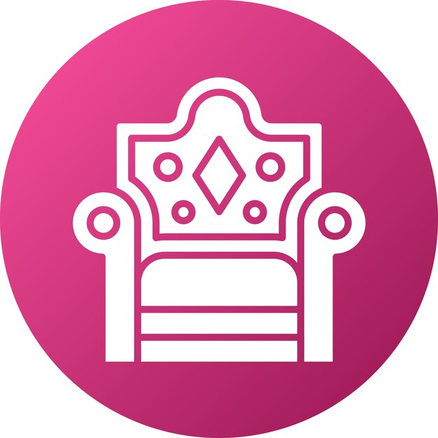 Diseño vectorial Estilo del icono del trono