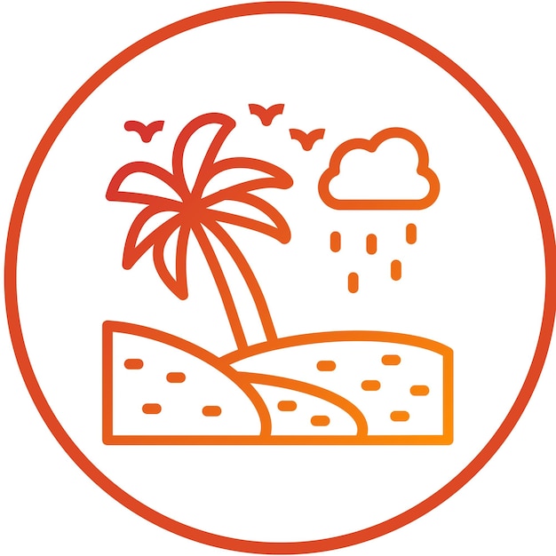 Diseño vectorial Estilo de icono tropical