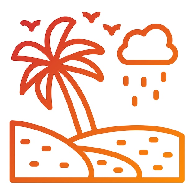 Diseño vectorial Estilo de icono tropical