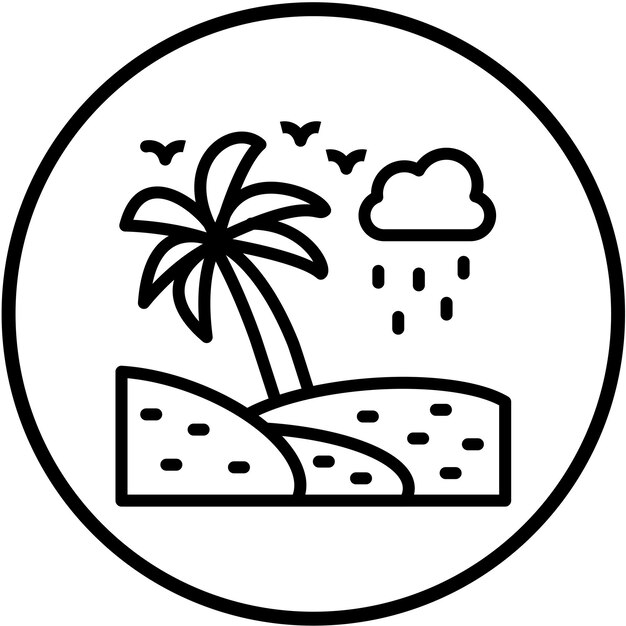 Diseño vectorial Estilo de icono tropical
