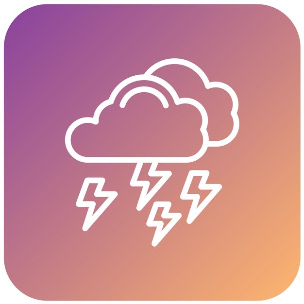 Diseño vectorial Estilo del icono del trueno
