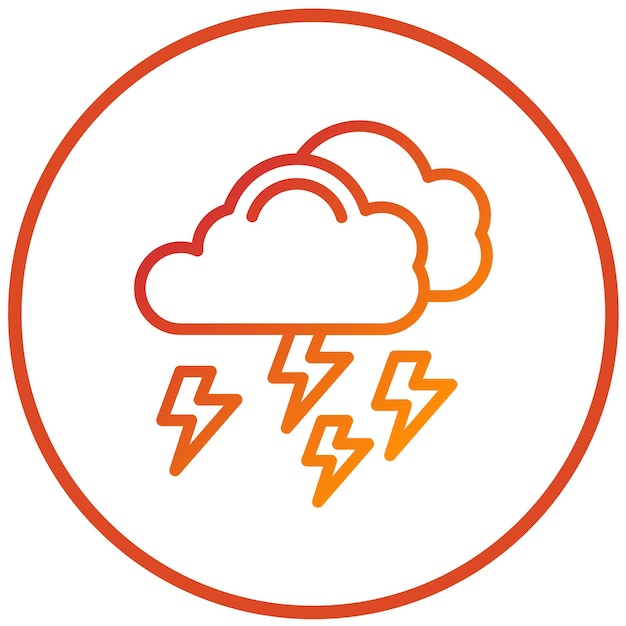 Diseño vectorial Estilo del icono del trueno