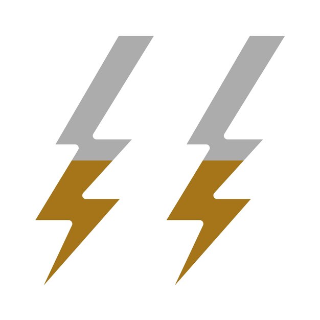 Diseño vectorial Estilo del icono del trueno