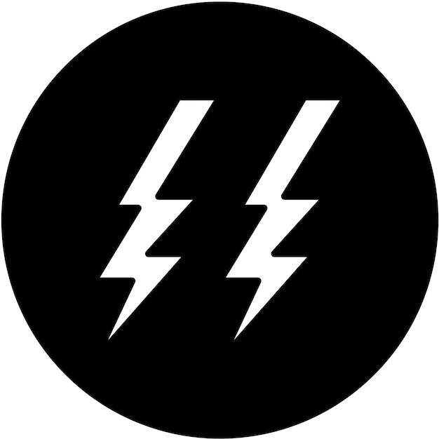 Diseño vectorial Estilo del icono del trueno