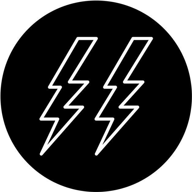 Diseño vectorial Estilo del icono del trueno