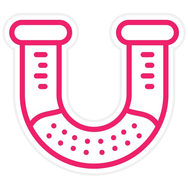 Diseño vectorial de estilo de icono de tubo U